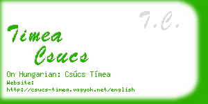 timea csucs business card