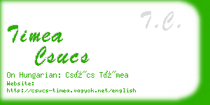 timea csucs business card